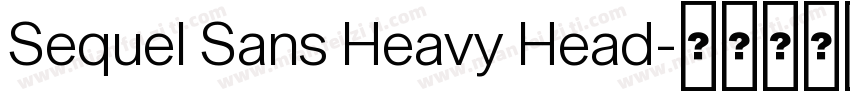 Sequel Sans Heavy Head字体转换